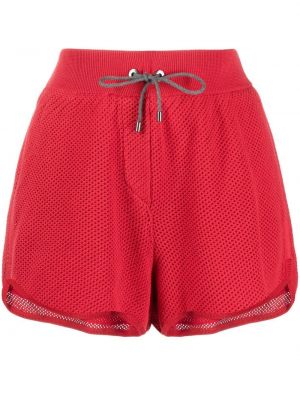 Shorts en tricot Brunello Cucinelli rouge