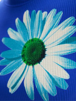 Kvetinové kvetinové šaty Desigual modrá