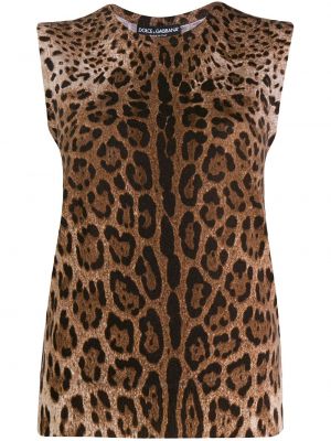 Tank top med print Dolce & Gabbana brun