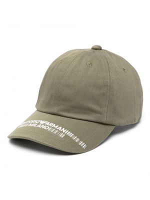 Haftowana czapka z daszkiem bawełniana Emporio Armani