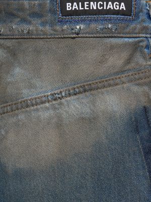 Laia lõikega puuvillased teksapüksid distressed Balenciaga sinine