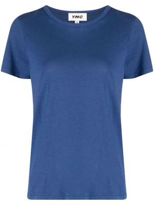 T-shirt con scollo tondo Ymc blu