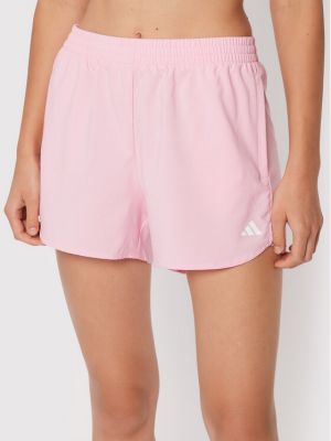 Relaxed спортни шорти Adidas розово