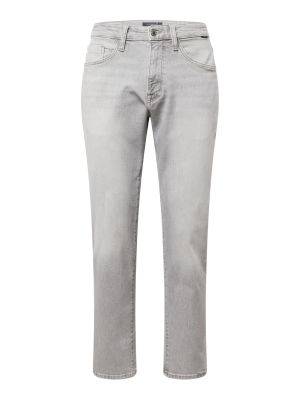 Jednofarebné bavlnené džínsy na zips Mavi - sivá