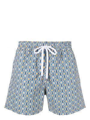 Pantaloni scurți cu imagine cu imprimeu geometric Frescobol Carioca albastru