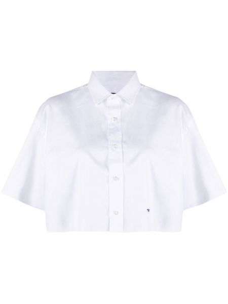 Памучна риза Hommegirls бяло
