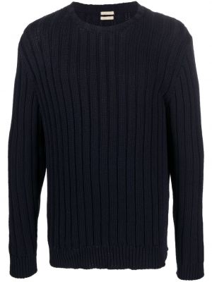 Пуловер с кръгло деколте Massimo Alba синьо