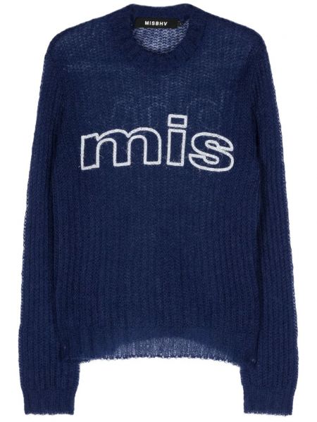 Pull long à imprimé Misbhv bleu