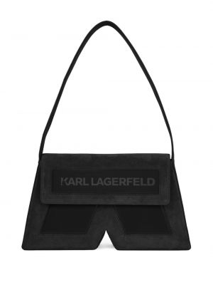 Dabīgās ādas rokassoma Karl Lagerfeld melns