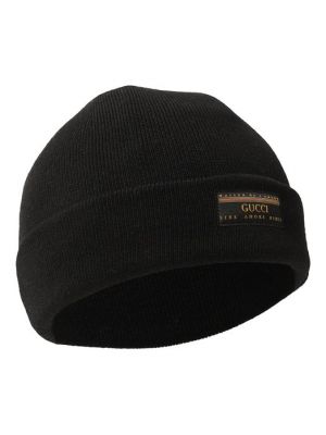 Шерстяная шапка Gucci черная
