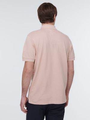Kokvilnas polo krekls Sunspel rozā
