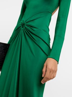Jersey dolga obleka Victoria Beckham zelena