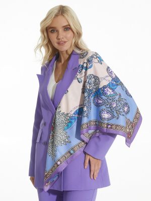 Платок русские в моде фиолетовый
