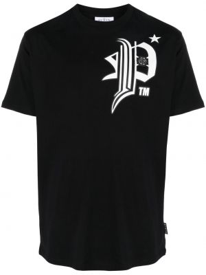 T-shirt con scollo tondo Philipp Plein nero