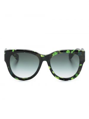 Maskáčové slnečné okuliare s potlačou Chloé Eyewear zelená