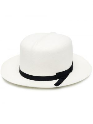 Плетена шапка Borsalino бяло