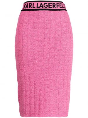 Puzdrová sukňa Karl Lagerfeld ružová
