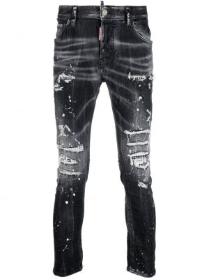 Skinny fit-jeans Dsquared2 svart