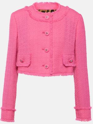 Vunena jakna od tvida Dolce&gabbana ružičasta
