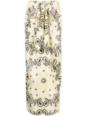 Midi sukňa s potlačou s paisley vzorom Nanushka