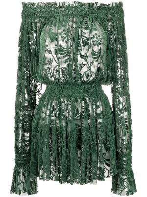 Расклешенное платье расклешенное Norma Kamali, зеленое