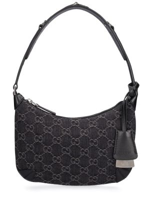 Памучни чанта за ръка slim Gucci черно