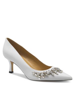 Полуотворени обувки с ток Sergio Bardi бяло