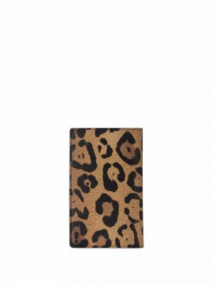 Portefeuille à imprimé à imprimé léopard Dolce & Gabbana