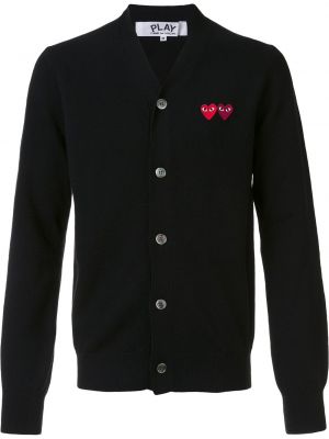 Cárdigan con corazón Comme Des Garçons Play negro