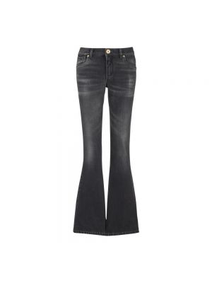 Jeans bootcut taille basse large Balmain noir