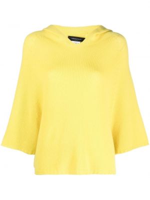 Sweter z kaszmiru z kapturem Fabiana Filippi żółty