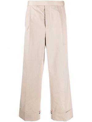 Pantaloni a righe Thom Browne beige