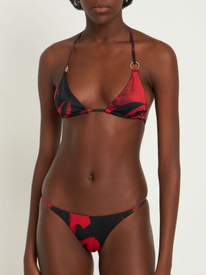 Bikini con estampado Louisa Ballou rojo
