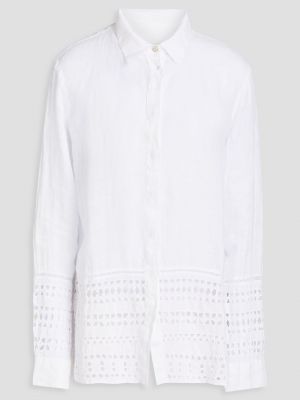 Льняная рубашка 120% Lino белая