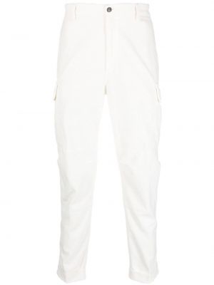 Manšestrové cargo kalhoty Eleventy bílé