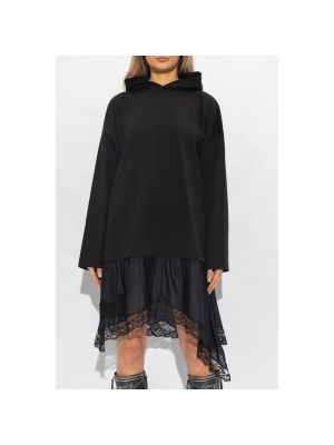 Mini vestido con capucha Balenciaga negro