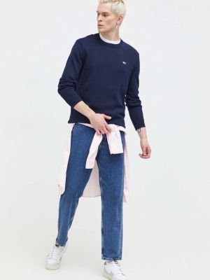 Koszula jeansowa na guziki bawełniana puchowa Tommy Jeans różowa