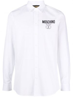 Chemise à imprimé Moschino blanc