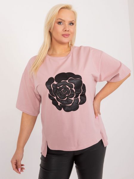 Bluză oversize asimetrică Fashionhunters roz