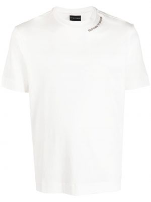 T-shirt med broderi Emporio Armani grön