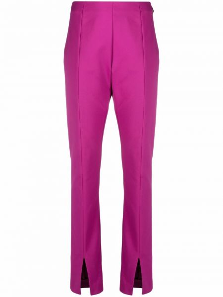 Pantalones de cintura alta slim fit Msgm violeta