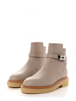 Ankle boots Hermès Pre-owned beige