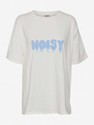 Brīva piegriezuma t-krekls ar uzrakstiem Noisy May