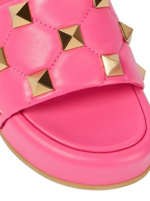 Sandale din piele cu platformă Valentino Garavani roz
