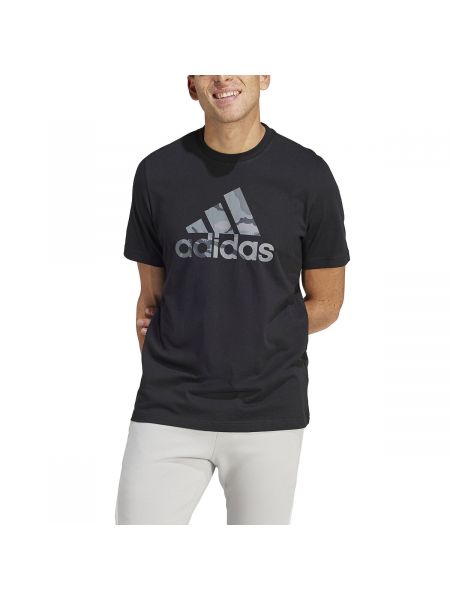 Camiseta manga corta de camuflaje Adidas Performance negro