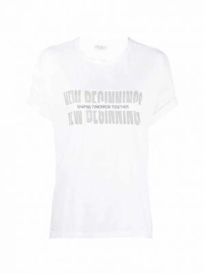 Хлопковая футболка Brunello Cucinelli белая