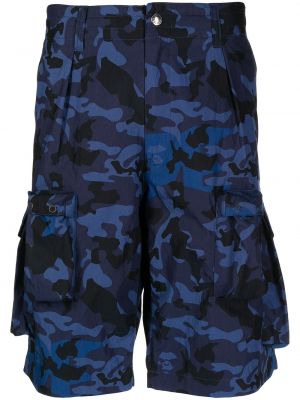 Kamuflere trykt cargo shorts A Bathing Ape® blå