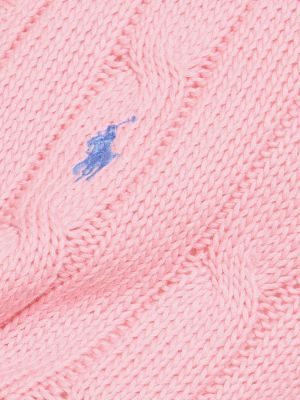 Suéter de punto con trenzado Polo Ralph Lauren rosa
