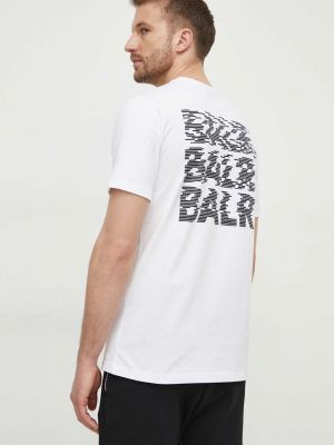 Памучна тениска с дълъг ръкав с принт Balr. бяло