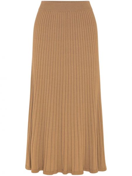 Długa spódnica bawełniana Anna Quan brązowa